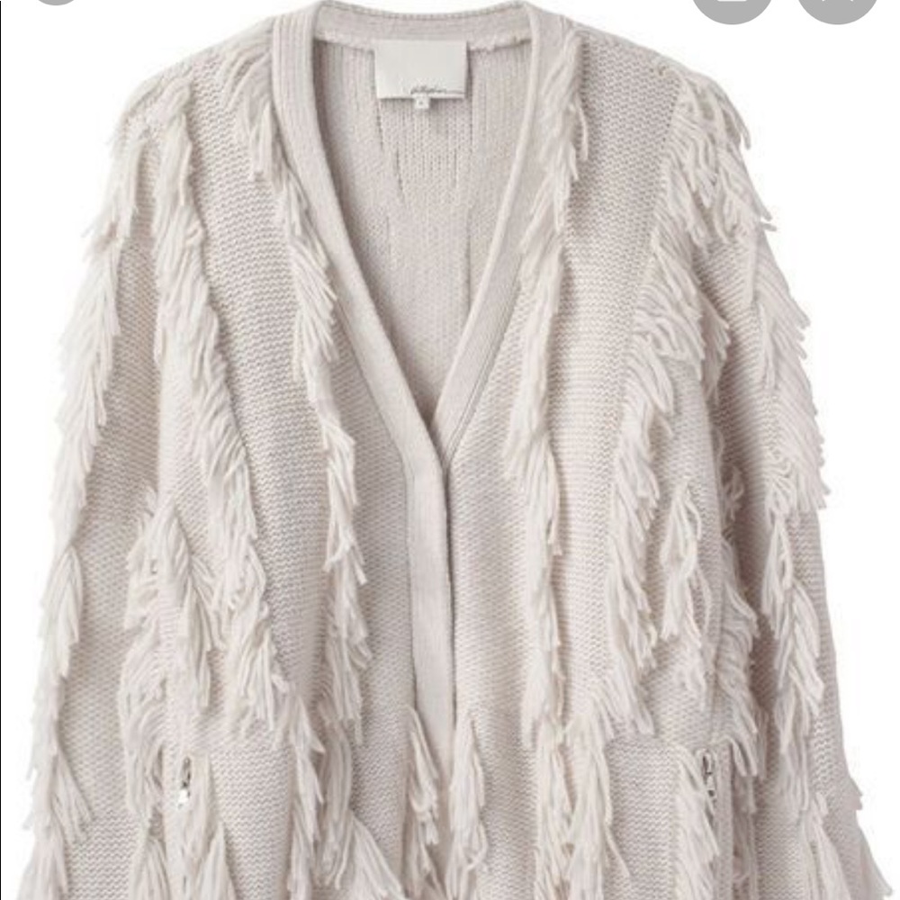 ISO Phillip Lim intarsia fringe sweater S